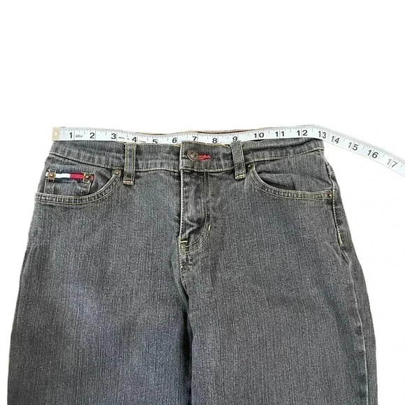 Tommy Jeans Luy Luy Vintage Y2K Flare Jeans Faded Black Juniors size 3 - Picture 9 of 14